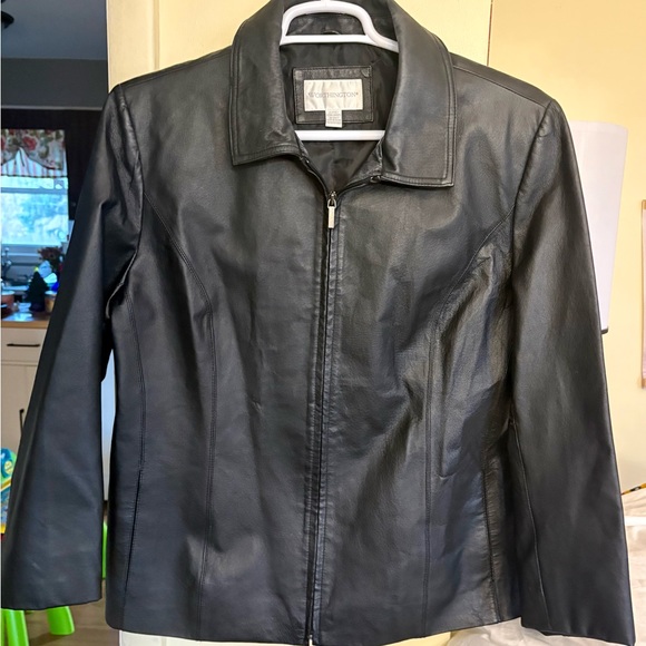 Worthington Jackets & Blazers - Worthington Black Leather Jacket Women’s XL Zip Up Pockets